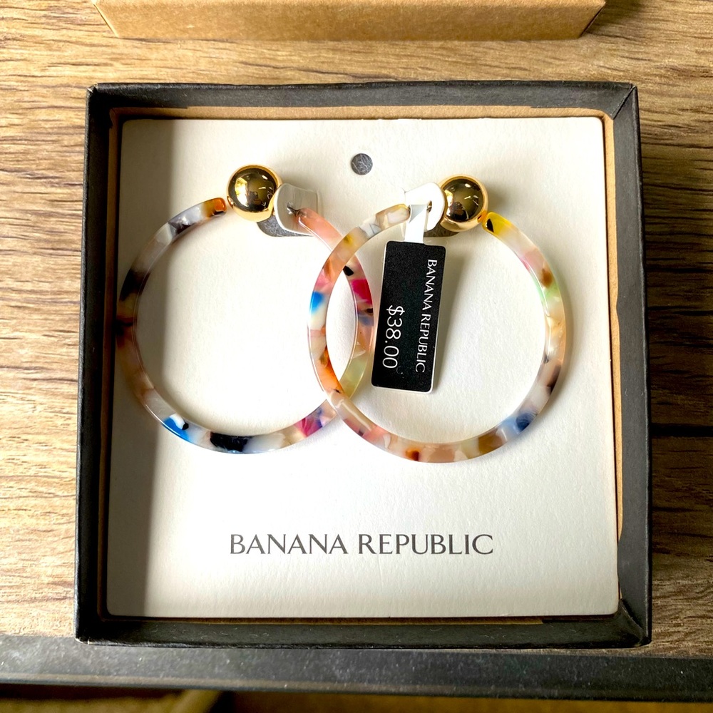 Banana Republic Rainbow Tortoise Shell Earrings
